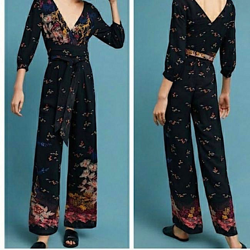 NWT ANTHROPOLOGIE FEATHER BONE Discontinued Plus Floral Jumper